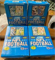 4 Unopened Boxes 1990 SCORE NFL Trading Cards