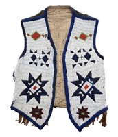 early 20th century native made beaded vest rolling