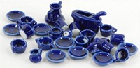 ** Miniature Cobalt Blue Tea Set