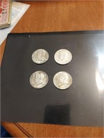4 1964 Kennedy silver halves