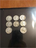 8 silver quarter's 2Ds 1942 43 57 +5 64s
