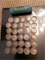 3doller roll of mercury dimes 20s 30s 40s