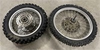 (H) Set Of Dirt Bike Tires With Rims 90/100-14
