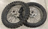 (H) Dunlop Dirt Bike Tires With Rims. 110/90-19 &