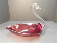Large Art Glass Swan