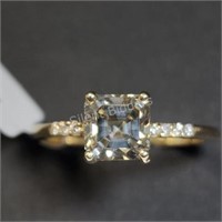 $9,535 10K Yellowish / Green 1.5 ct Diamond Ring