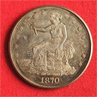 1870 Seated Liberty Silver Dollar Carson City