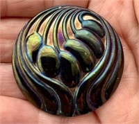 Six Plums Carnival Glass Hatpin