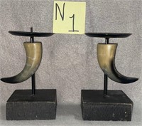403 - UNIQUE HORN CANDLE HOLDERS (N1)