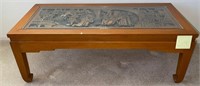L - UNIQUE CARVED COFFEE TABLE 40X15"(S4)