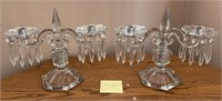 L - BEAUTIFUL CRYSTAL CANDLE HOLDERS ( C18)