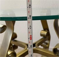 L - GLASSTOP ACCENT TABLE 18X24" (S3)