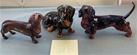 L - LOT OF 3 PORCELAIN DOG FIGURINES (S18)