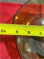 403 - VINTAGE GREEN GLASS BOWL 4X9" (N8)