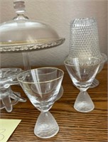 BELL, CANDY DISH, CAKE PLATE, CREAMER & MORE (C23)