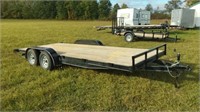 TANDEM 20 F OOT OVER ALL TRAILER - 18 FOOT WITH A