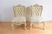 Baroque Style Italian Fruitwood Occasional Chairs