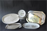 Fish Serving Plates, Dishes & Chrome Platters