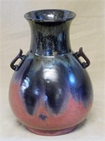 Large Fulper Crystalline Flambe Vase.