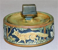Weller Pottery Knifewood Tobacco Box.