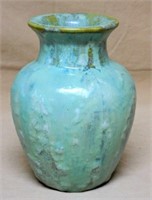 Fulper Matte Heavily Textured Vase.