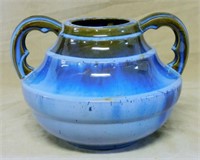 Fulper Blue Crystalline Flambe Vase.