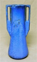 Fulper Blue Frothy Textured Matte Glaze Vase.