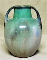 Fulper Flambe Double Handled Vase.