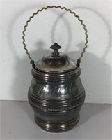 FORBES SILVER PLATE BISCUIT BARREL