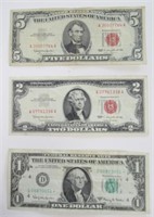 Series 1963 $5 Red Seal Note, Series 1963A $1