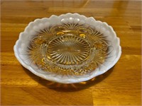 Footed trinket dish candy bowl
