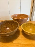 Texas Ware speckled bowls