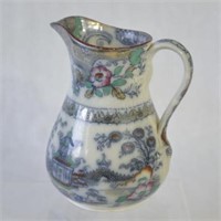 Antique Asian Hand Painted Porcelain Pitcher