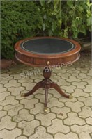 Kaufman of Canada Leather Drum Side Table