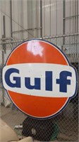 GULF SINGLE SIDED PORCELAIN SIGN - DATED SPS `64