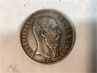 FRENCH MEXICAN INTERVENTION 1866 PESO