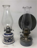 Delph Blue Style Gas Lamp 13” H, Galvanized Steel
