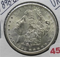 1898-O Morgan Silver Dollar. UNC.