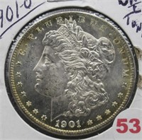 1901-O Morgan Silver Dollar. UNC & Toning.