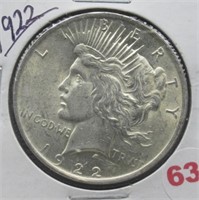 1922 Peace Silver Dollar.