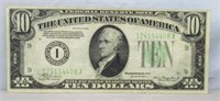 Series of 1934 $10 Federal Reserve Note.