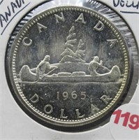 1965 Canadian Silver Dollar.