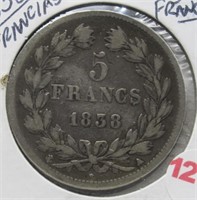 1838 5 Francs.