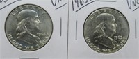 (2) 1963-D UNC Franklin Half Dollars.