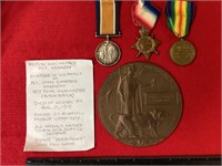 BRITISH WWI MEDALS OF PVT KENNEDY