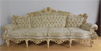Baroque Style Italian Fruitwood 4 Seater Sofa