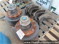 (2) BRAKE DRUMS, HUBS, AND SHOES