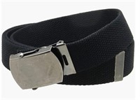 1 Buckle 3 Belts  Black Military Web Belts / 46 in