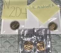403 - LOT OF 4 SACAGAWEA DOLLARS (N204)