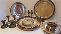 SILVER PLATE TRAYS & SERVING PIECES